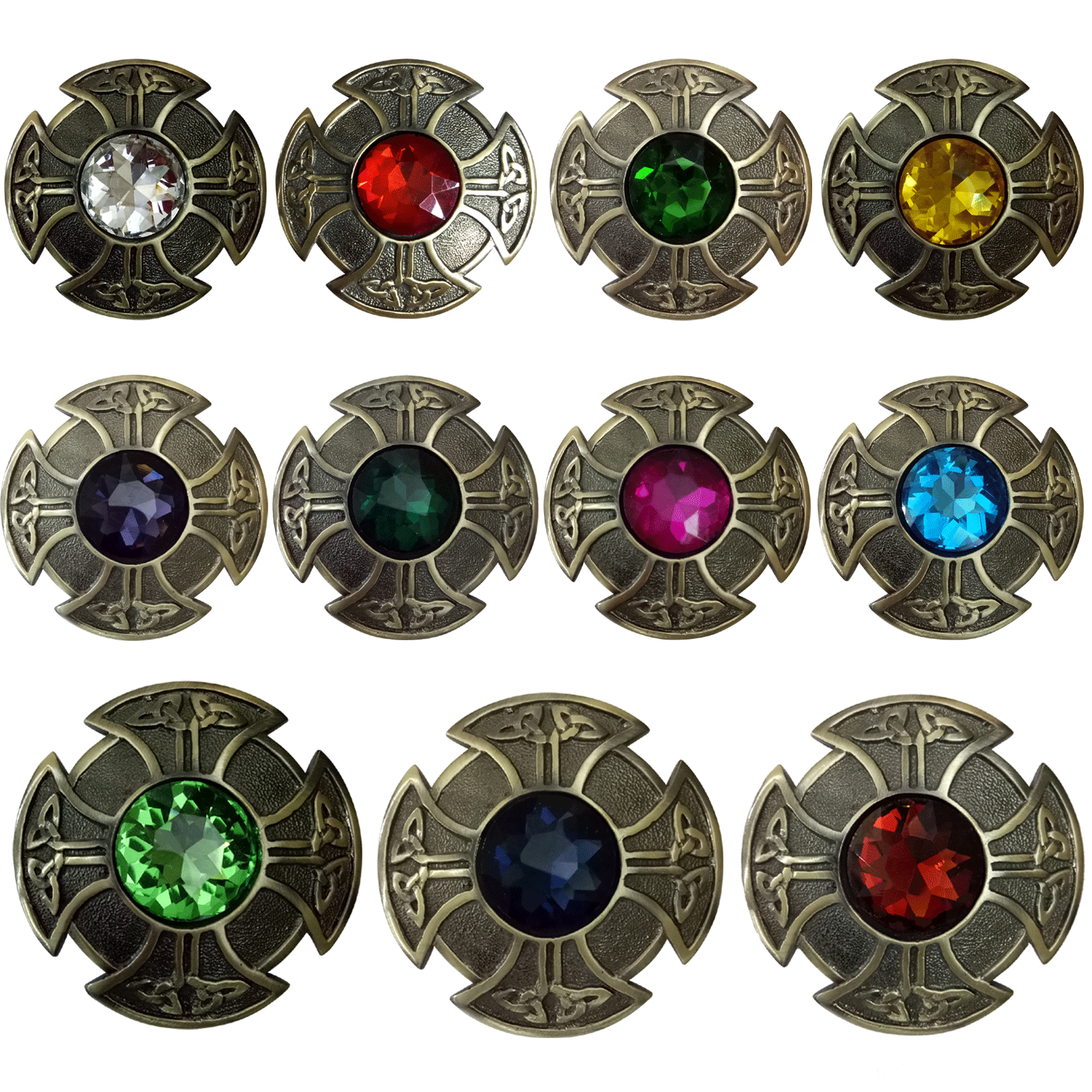 Scottish Fly Plaid Brooches 3(inch)Antique Finish-Tartan Kilt Brooch Pins for Men and Women -  Christmas Gift