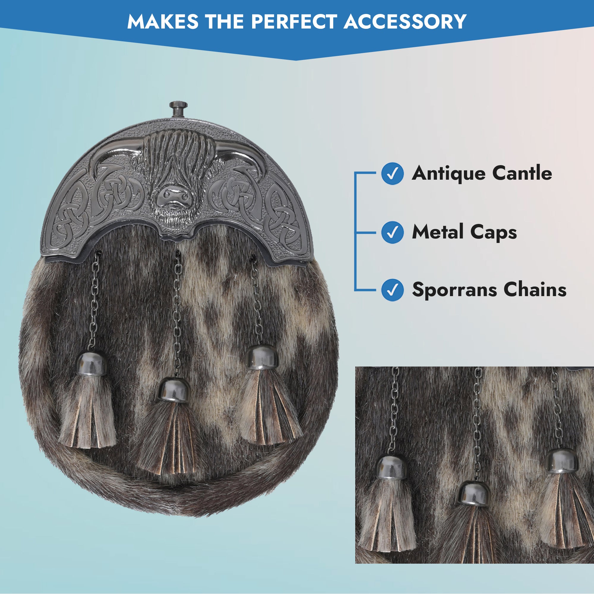 Celtic cantle Cross Tassels 1