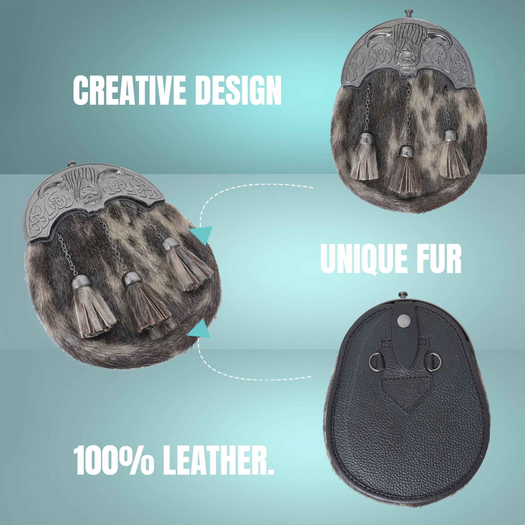 Celtic cantle Cross Tassels