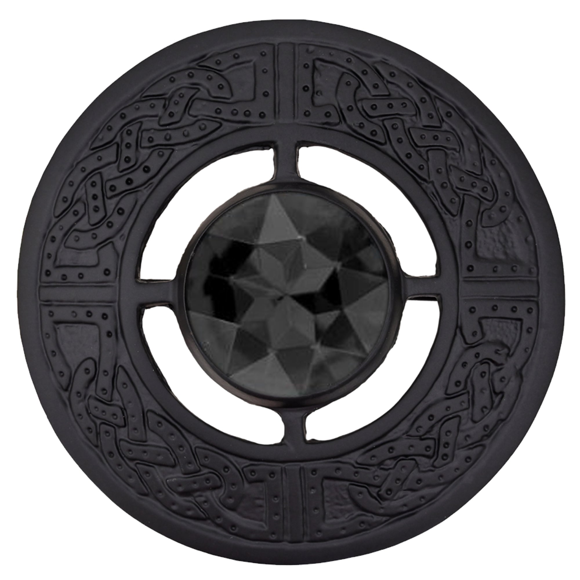 Men's Scottish Celtic Fly Plaid Brooch With different Stones In Matt Black Finish 3" -traditional Scottish gifts for men, Wool Scarf ,Shawl, Tartan Brooch, Wedding