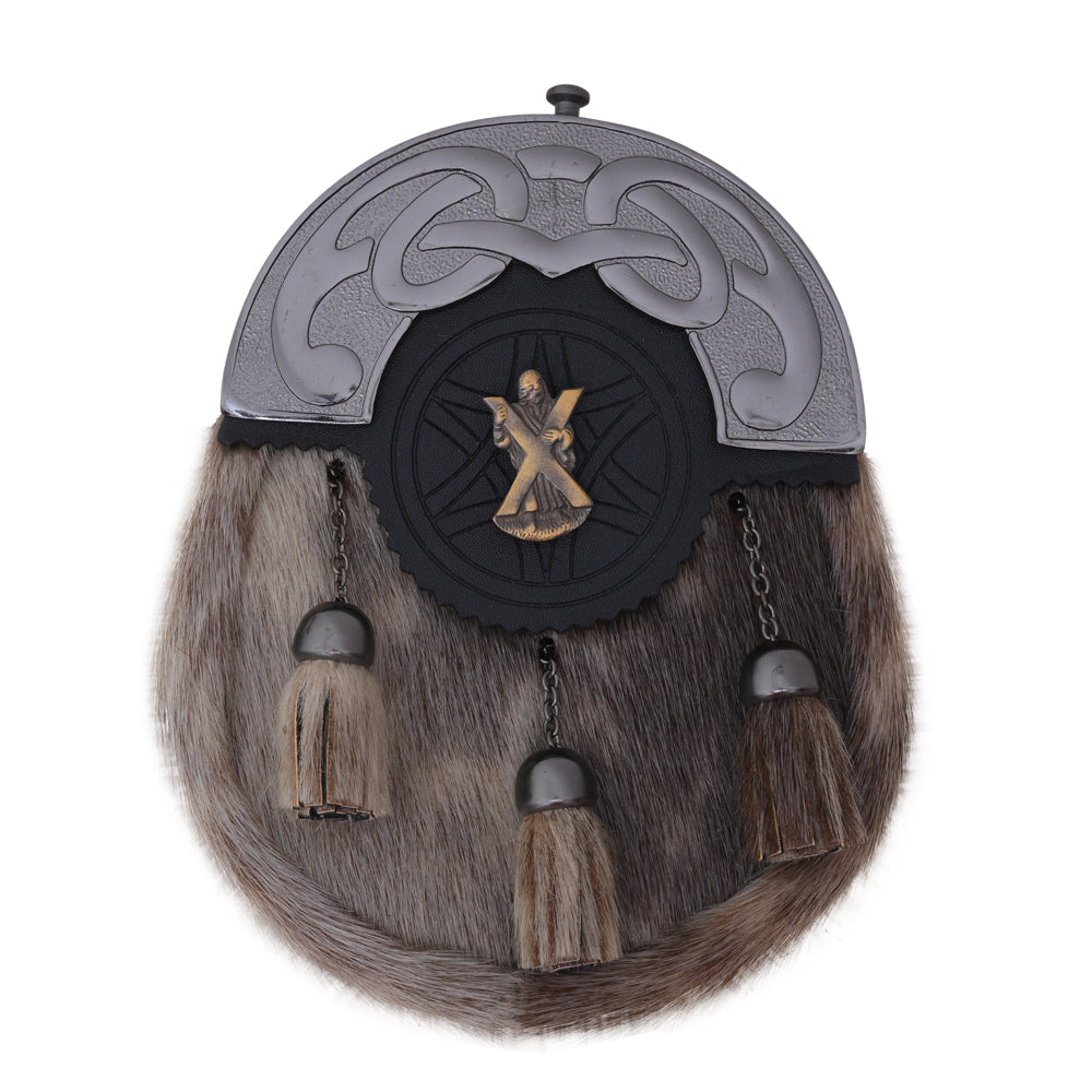 Traditional Scottish Full Dress Sporrans for men with Chain & Belt- Highland wear kilt sporran Made Of Pewter High-Quality Antique / Silver Finish.