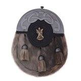 Traditional Scottish Full Dress Sporrans for men with Chain & Belt- Highland wear kilt sporran Made Of Pewter High-Quality Antique / Silver Finish.