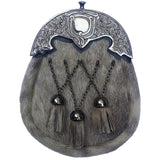 Traditional Scottish Full Dress Sporrans for men with Chain & Belt- Highland wear kilt sporran Made Of Pewter High-Quality Antique / Silver Finish.