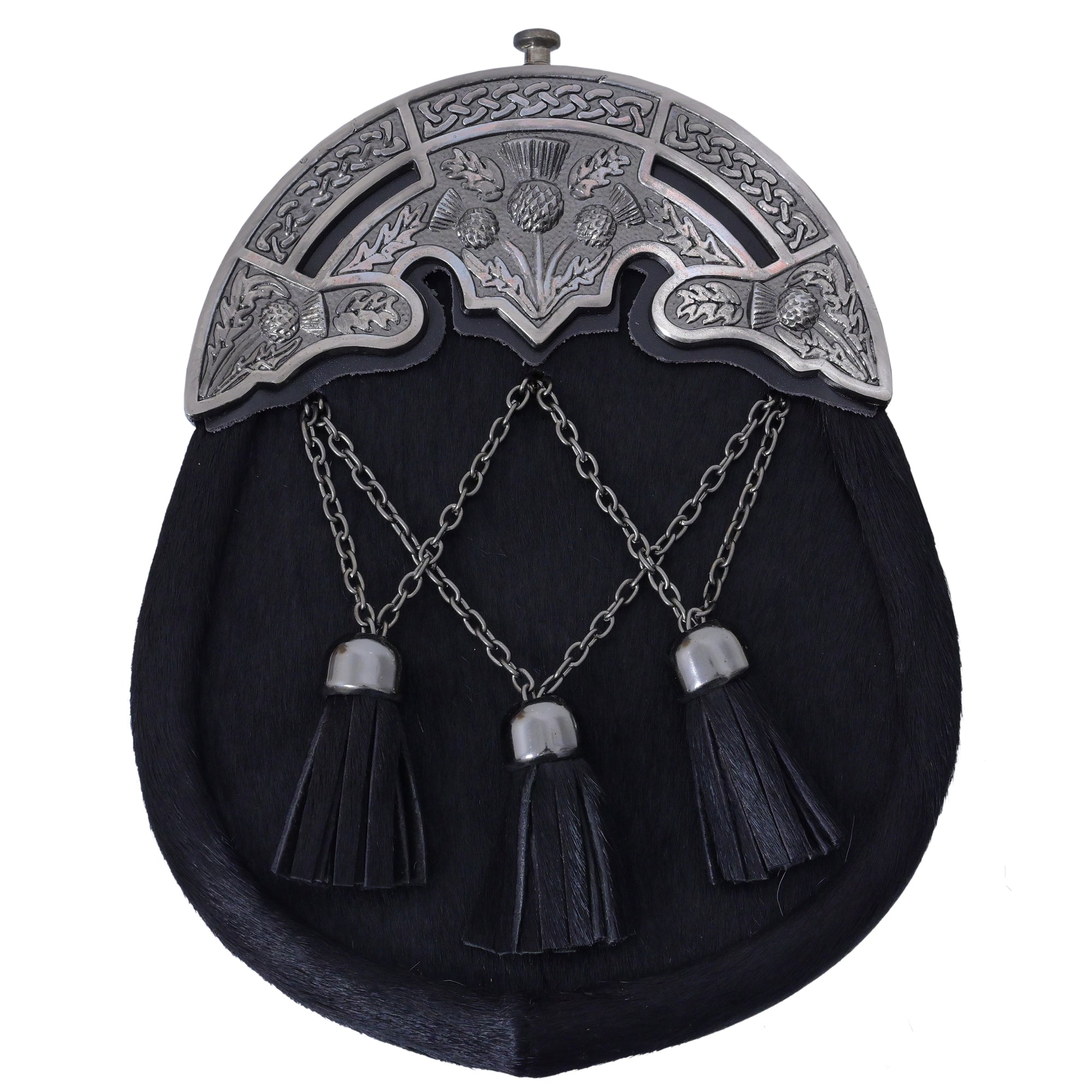 Traditional Scottish Full Dress Sporrans for men with Chain & Belt- Highland wear kilt sporran Made Of Pewter High-Quality Antique / Silver Finish.